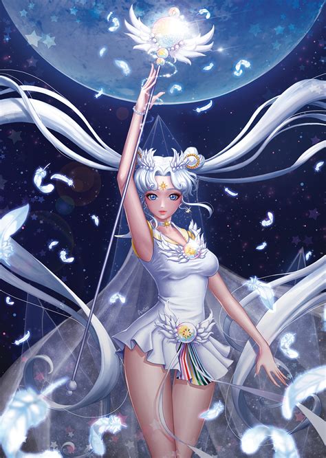 Safebooru 1girl Ango Arm Up Bishoujo Senshi Sailor Moon Blue Background Blue Eyes Brooch Cape