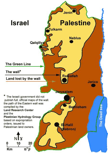 Israel Palestine Border Wall Map