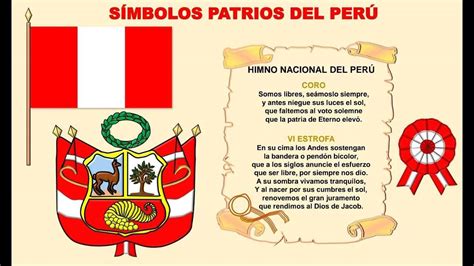 Dibujos De Los Simbolos Patrios Del Peru Simbolos Patrios Del Peru
