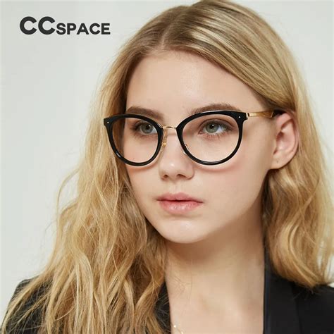 buy ccspace 45545 ladies round matal glasses frames men women brand designer