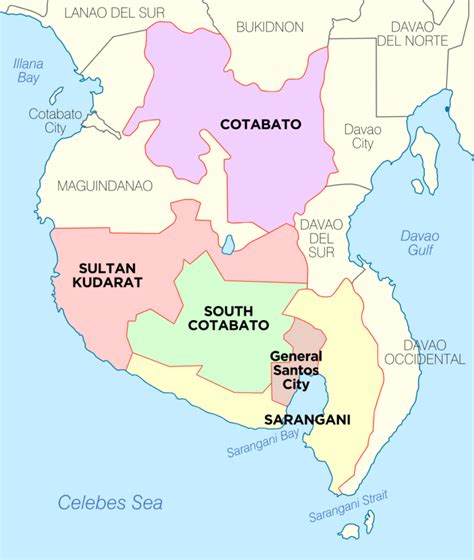 Cotabato Soccsargen Map Travel To The Philippines