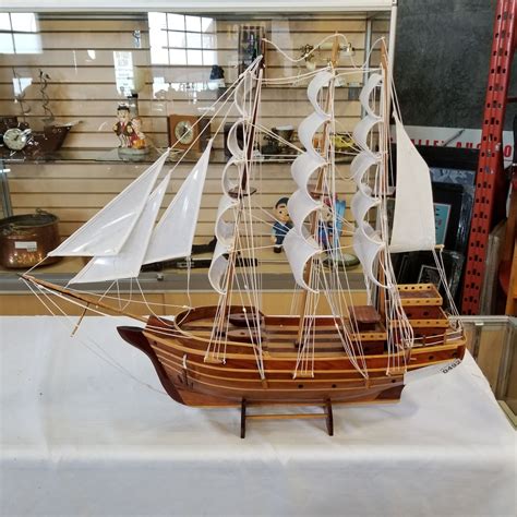Wooden Pirate Ship Model Big Valley Auction