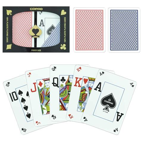 Set De 2 Mazos De Cartas Pro Copag Dual Index 100 Plastico 54900