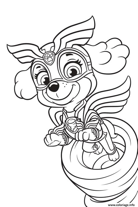 The mighty pups are summoned to save the mega mayor from himself. Coloriage Mighty Pups Skye - JeColorie.com