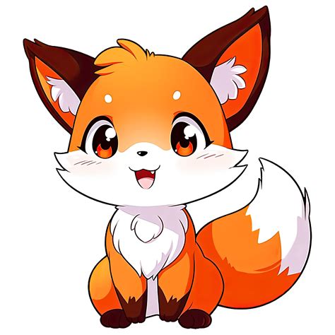 Cute Chibi Fox Clipart Ai Generative 33494563 Png