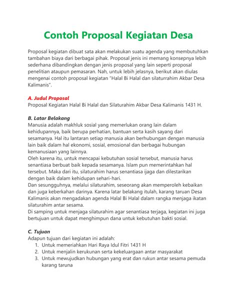 Contoh Pendahuluan Proposal Kegiatan Lomba Silabus Paud