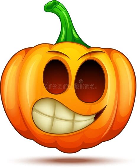 Cute Funny Crazy Pumpkin Characters Halloween Cartoon Emoticon Stock