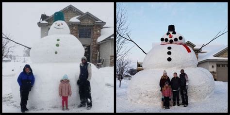 Buffalo Man Again Builds Giant Snowman In Front Yard Bring Me The News