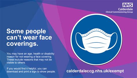 Calderdale Face Mask Exemption Info Disability Partnership Calderdale
