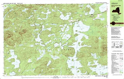 Upper Saranac Lake Topographic Map 125000 Scale New York