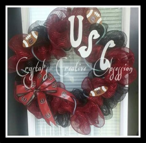 Usc Gamecock Wreath Football Decorations Wreaths Christmas Wreaths