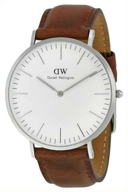daniel wellington mens classic st mawes 40mm silver leather dw00100021 first class watches™