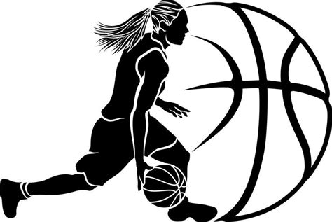 Female basketball player silhouette on a white background. The impact of Title IX — on babies - The Boston Globe