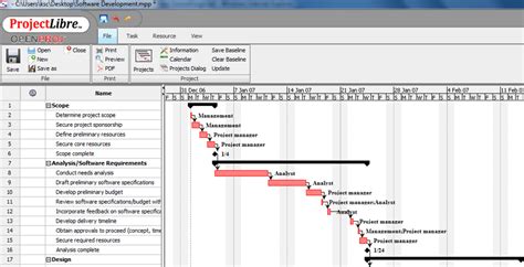 Microsoft Project Standard Gantt Chart