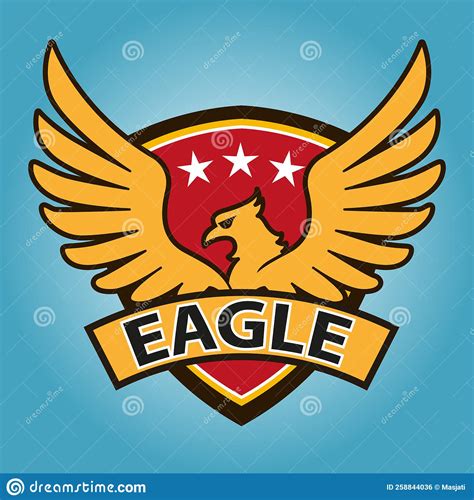 Yellow Eagle Emblem Stock Vector Illustration Of Identity 258844036