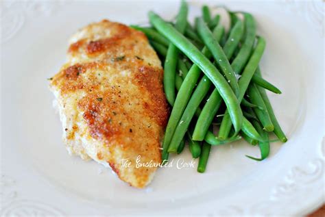 This parmesan chicken recipe only has a few ingredients, quick prep time and tastes amazing. The Enchanted Cook: Parmesan Crusted Chicken {Hellmann's ...