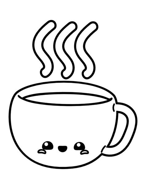 Coffee Cup Coloring Pages Coloring Home