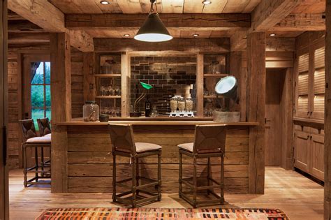 15 Distinguished Rustic Home Bar Designs For When You Really Need That