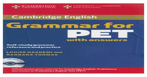 Cambridge Grammar For Pet With Answers1 Pdf Document