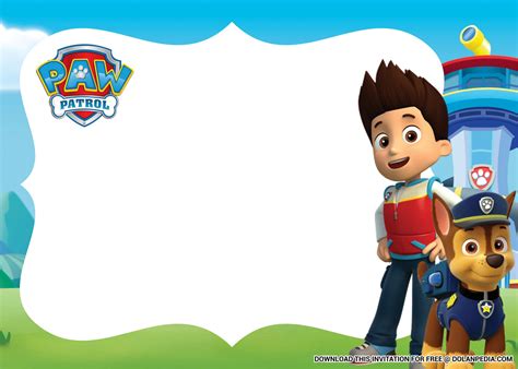 Feel free to send us your own wallpaper and we will consider adding it to. (FREE Printable) - Cute Paw Patrol Birthday Invitation Templates | Dolanpedia