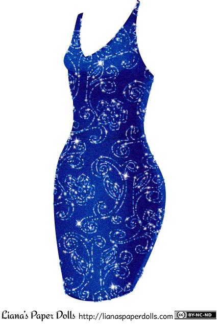 Blue Sparkly Dress Lianas Paper Dolls