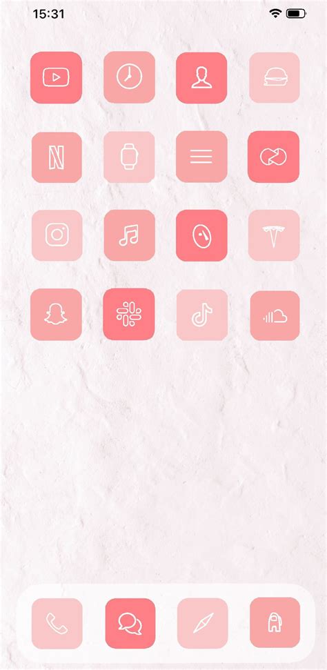 660 Peach App Icons Cute Pink Aesthetic Icons Custom Iphone Home