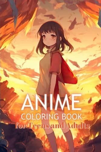 Anime Coloring Book For Teens And Adults Japanese Anime Character