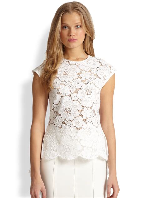 Arm Lace Pepram Blouse White épine