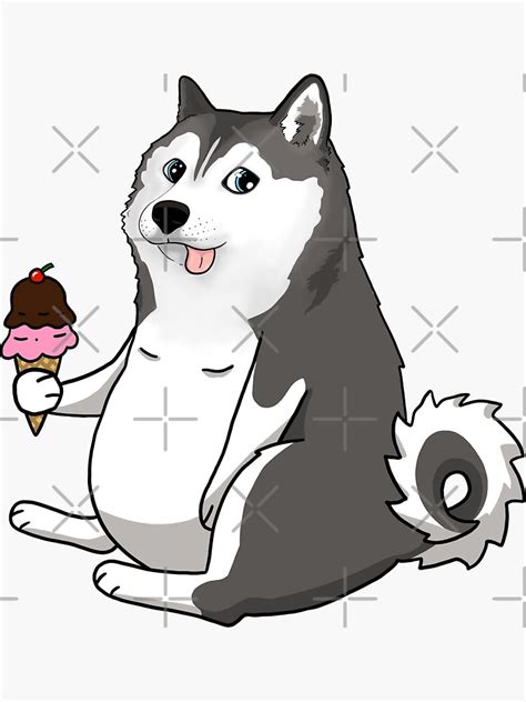 Fat Husky Doge Meme Sticker For Sale By Sivelobanova Redbubble