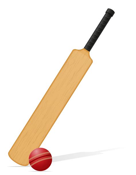 Cricket Bat And Ball Vector Illustration 489752 Vector Art At Vecteezy