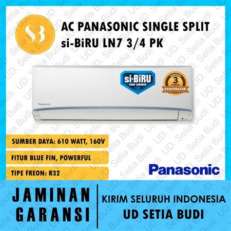 Jual Ac Panasonic Single Split Standard Ln Pk Cs Cu Ln Wkj Di