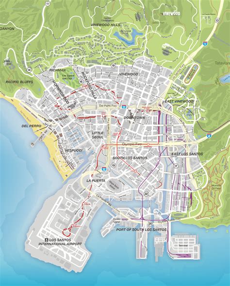 GTA 5 Road Map