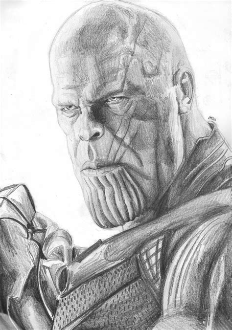Thanos Infinity War Sketch By Maytheforcebewithyou Marvel Art