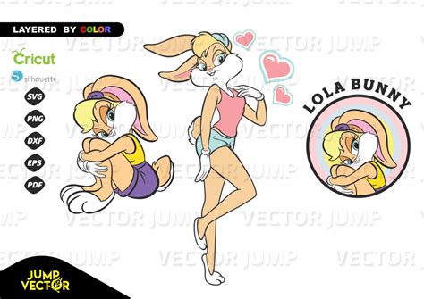 lola bunny dxf eps svg pdf png cricut silhouette etsy