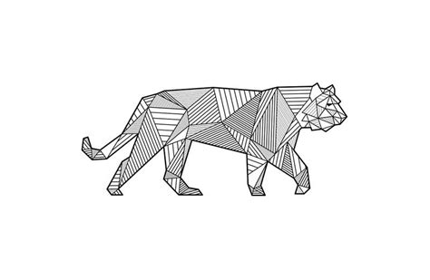 Geometric Tiger Geometric Tiger Geometric Animals Geometric Drawing