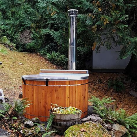 Off Grid Wood Fired Aluminum Hot Tub Off Grid Outdoor Products