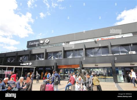 People Travel At Euston Train Station London Uk Stock Photo Alamy