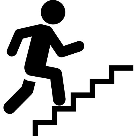 Man Climbing Stairs Clip Art