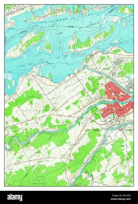 Massena New York Map 1964 124000 United States Of America By