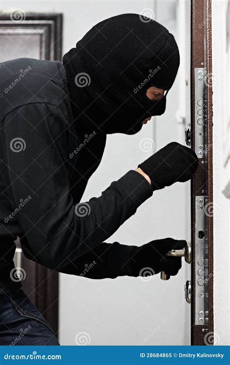 Burglar Thief At House Breaking Royalty Free Stock Photo Image 28684865