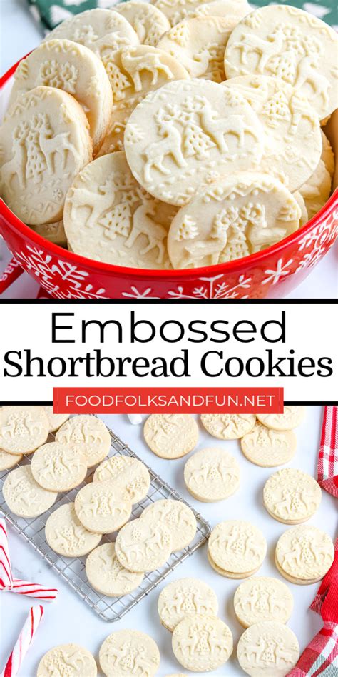 Christmas Shortbread Cookies Recipe For Embossed Rolling Pin • Food Folks And Fun