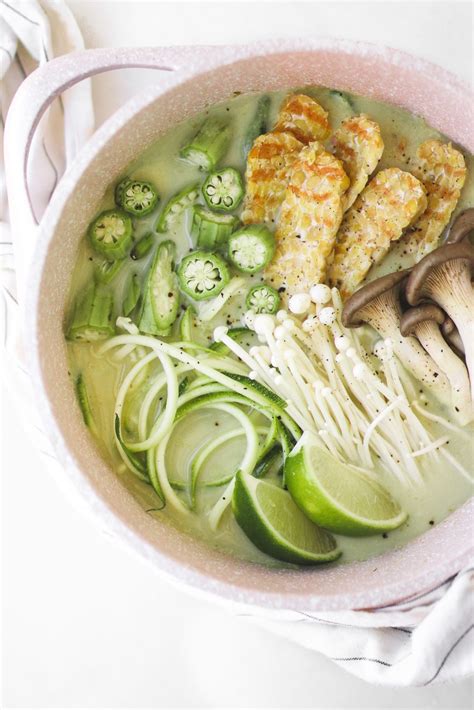 Thai Inspired Coconut Green Curry Soup Vegan Veggiekins Blog