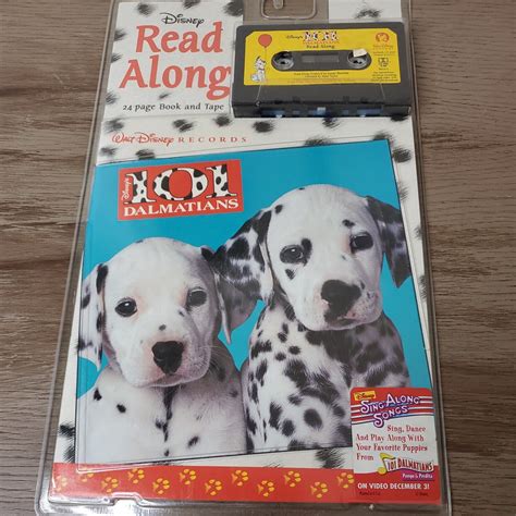 New Vintage Disney Read Along 101 Dalmatians Story Book And Tape Nos Ebay