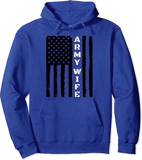 Proud Army Wife Military Wife Veterans Day Design Pullover Hoodie Uk Clothing