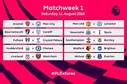 Premier League fixtures for 2018/19 announced