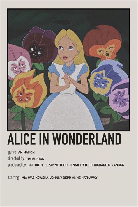 Alice In Wonderland Minimalist Movie Polaroid