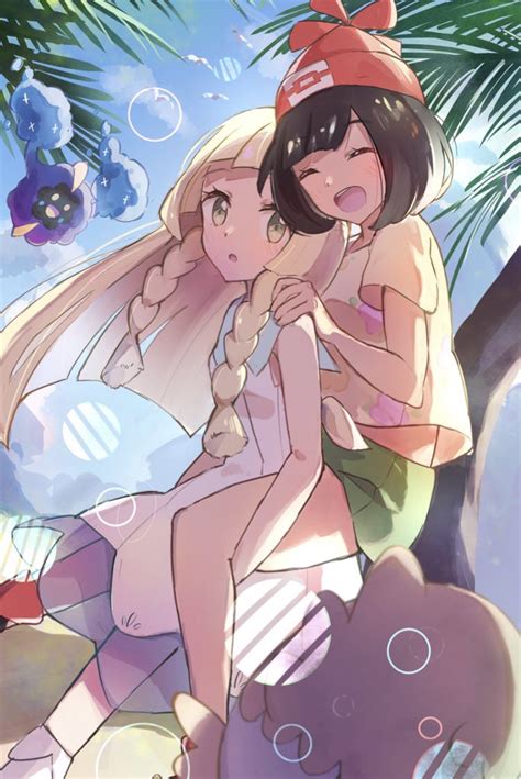 Lillie Selene And Cosmog Pokemon And More Drawn By Anzu V V O Danbooru