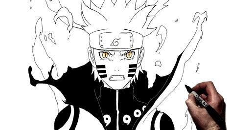 How To Draw Naruto Bijuu V2 Step By Step Naruto Youtube