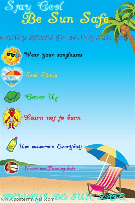 7 Best Sun Safety Images On Pinterest Safety Posters Sun Protection