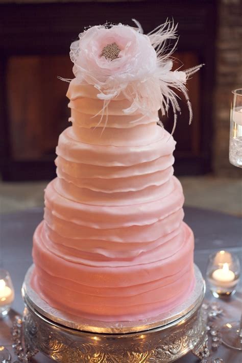Gorgeous Pink Ombre Wedding Cake Elizabeth Anne Designs